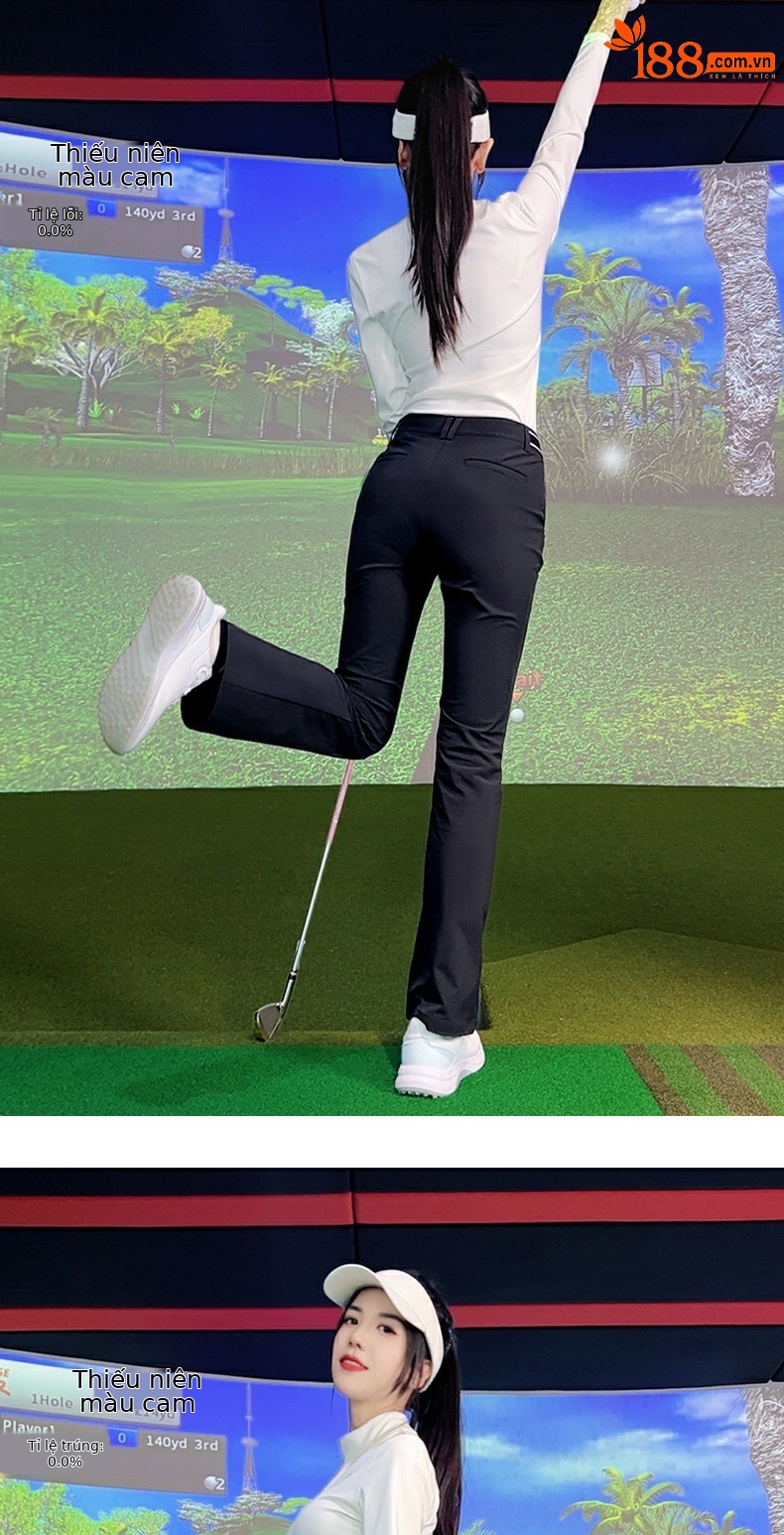 Áo thun golf nữ cổ tròn tay ngắn mùa hè thu — YF709-Áo mặc trong màu đen, YF709-Áo mặc trong màu trắng chi tiết 6