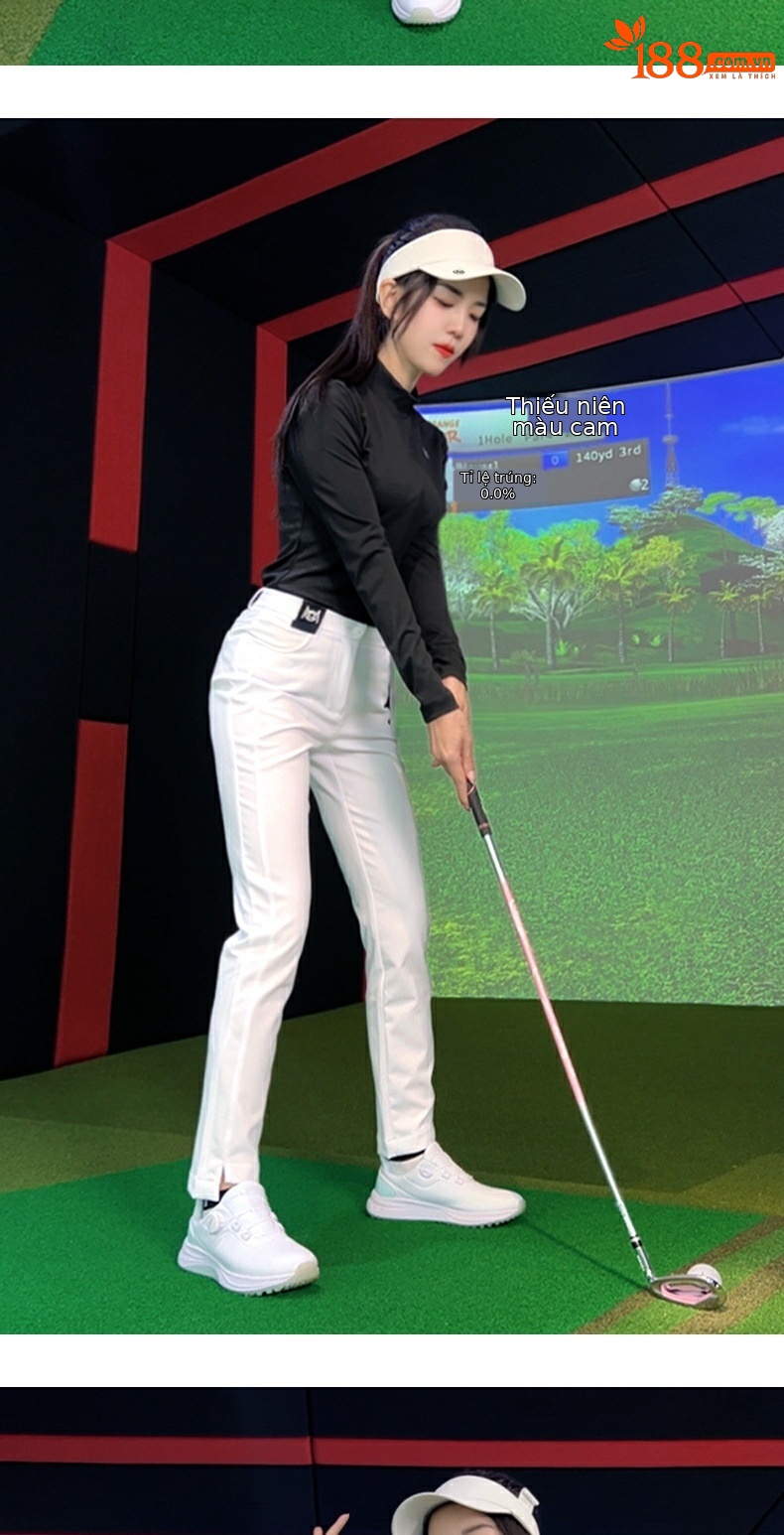 Áo thun golf nữ cổ tròn tay ngắn mùa hè thu — YF709-Áo mặc trong màu đen, YF709-Áo mặc trong màu trắng chi tiết 10