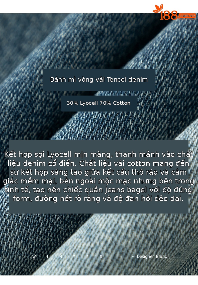 Áo khoác ngắn nữ denim phối màu giả lông cừu, dày dặn giữ ấm — Chuyển dần xanh lam chi tiết 2