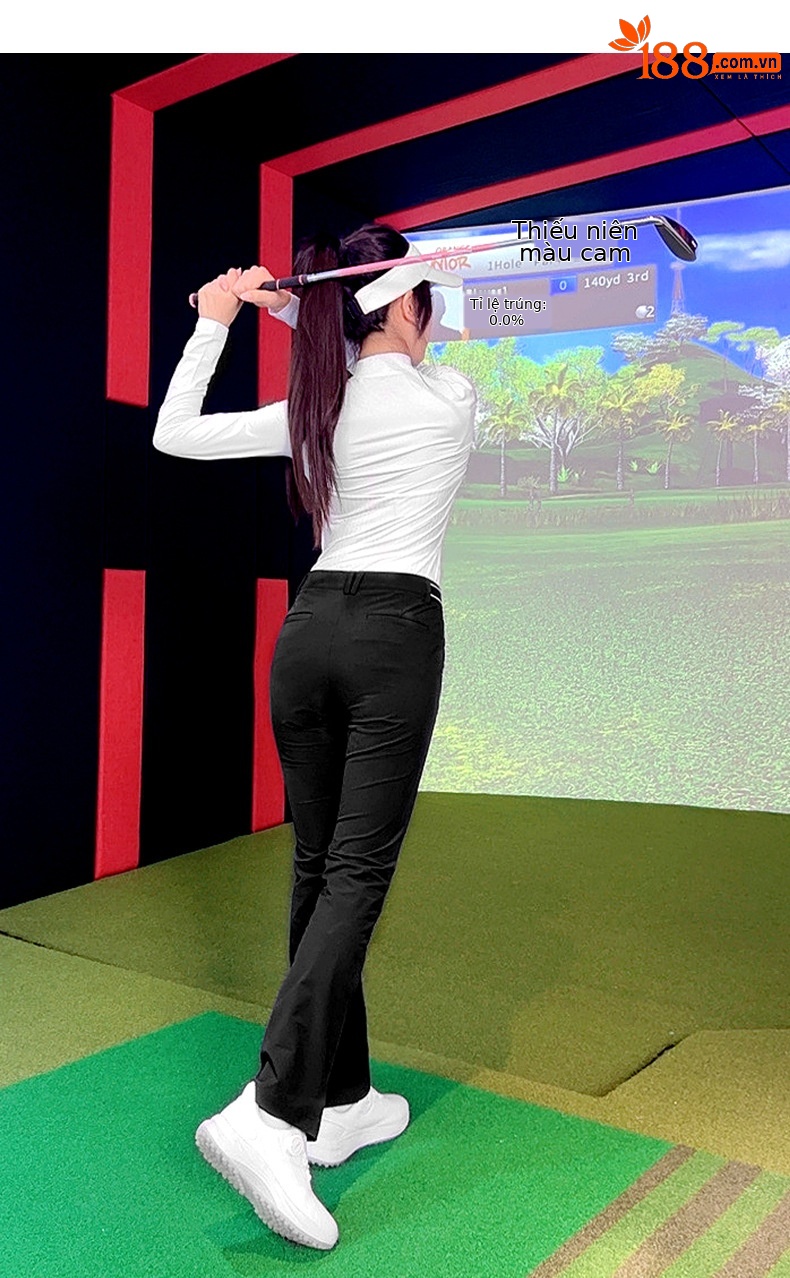Áo thun dài tay nữ cổ tròn thể thao golf nhẹ thoáng mát — YF737 [Áo sơ mi trắng POLO, YF737 [Áo sơ mi trắng đen POLO chi tiết 17