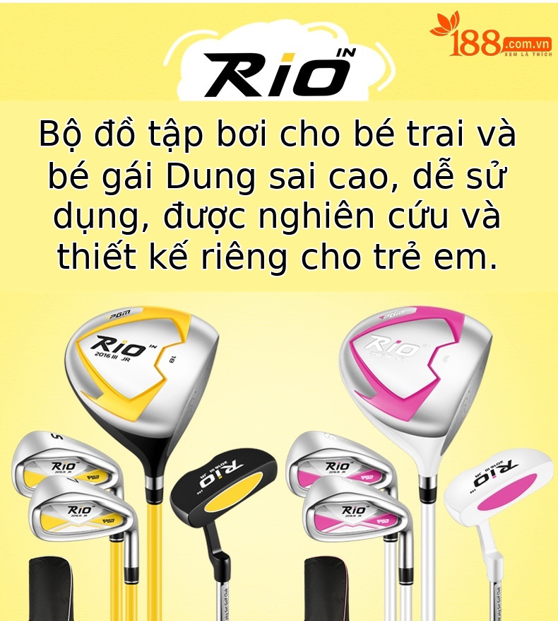 Bộ gậy golf trẻ em PGM RIO III 4 gậy kèm túi đựng cho bé trai bé gái — JRTG017-(95-115cm) túi 4 giá đỡ màu đen và vàng, JRTG017-(115-135cm) túi 4 giá đỡ màu đen và vàng, JRTG017-(135-155cm) túi 4 giá đỡ màu đen và vàng, JRTG017-(95-115cm) gói 4 giá đỡ chi tiết 2
