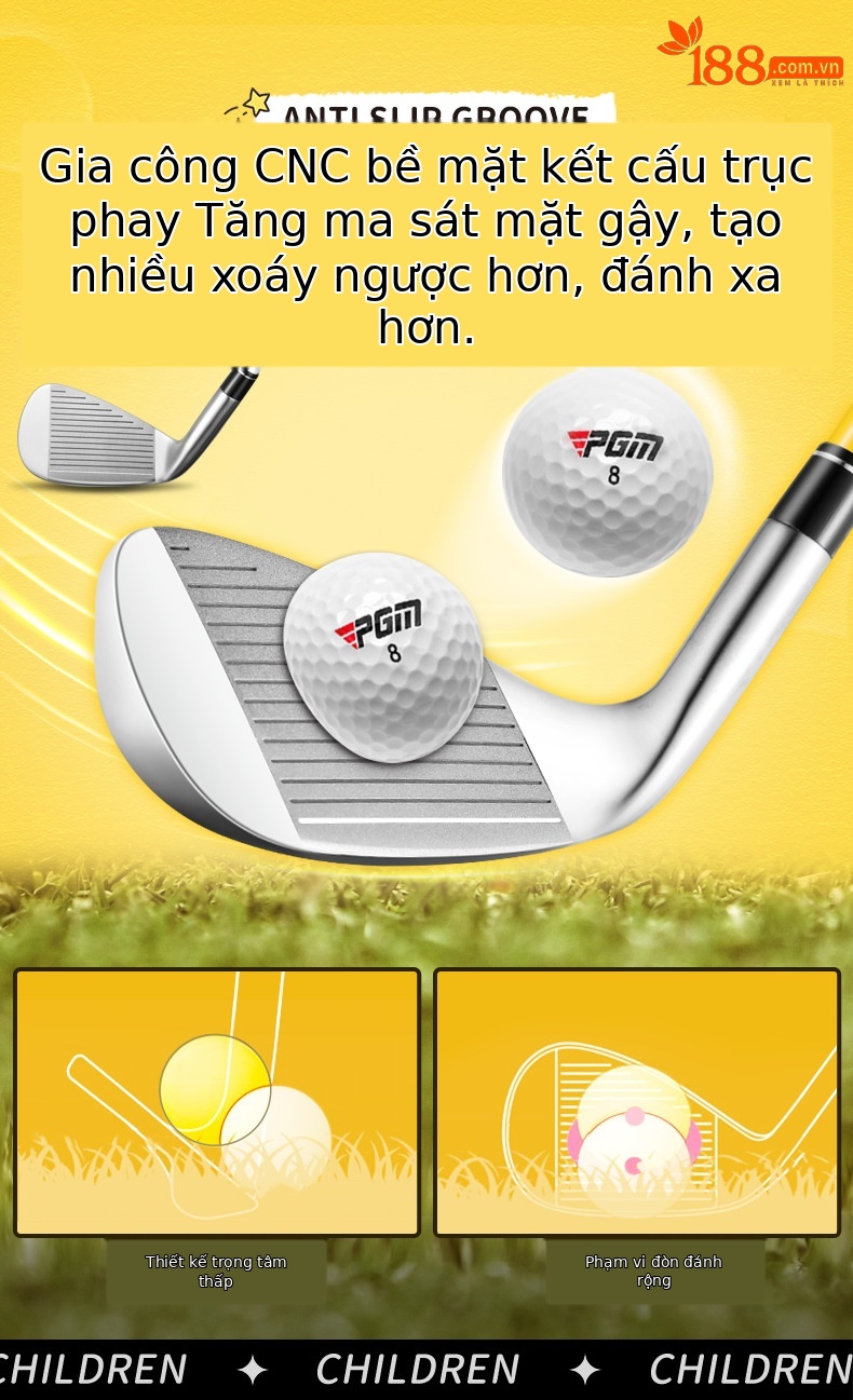Bộ gậy golf trẻ em PGM RIO III 4 gậy kèm túi đựng cho bé trai bé gái — JRTG017-(95-115cm) túi 4 giá đỡ màu đen và vàng, JRTG017-(115-135cm) túi 4 giá đỡ màu đen và vàng, JRTG017-(135-155cm) túi 4 giá đỡ màu đen và vàng, JRTG017-(95-115cm) gói 4 giá đỡ chi tiết 6