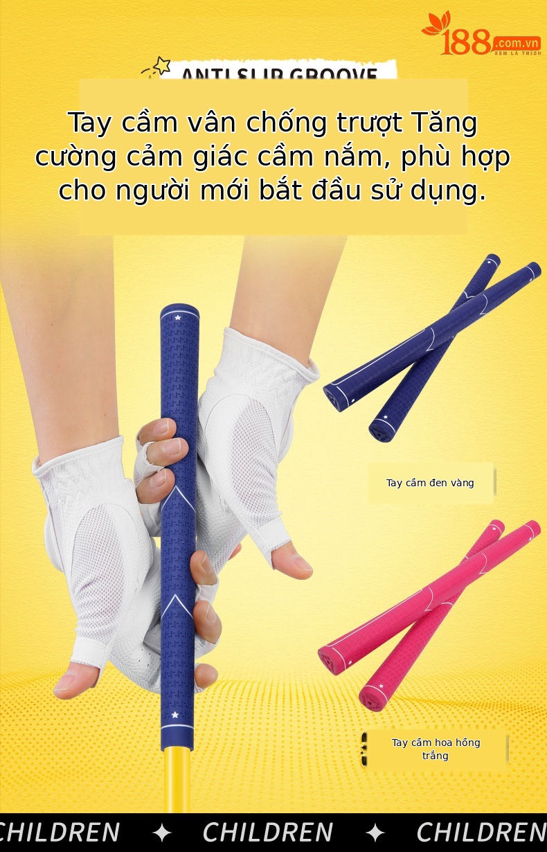 Bộ gậy golf trẻ em PGM RIO III 4 gậy kèm túi đựng cho bé trai bé gái — JRTG017-(95-115cm) túi 4 giá đỡ màu đen và vàng, JRTG017-(115-135cm) túi 4 giá đỡ màu đen và vàng, JRTG017-(135-155cm) túi 4 giá đỡ màu đen và vàng, JRTG017-(95-115cm) gói 4 giá đỡ chi tiết 8