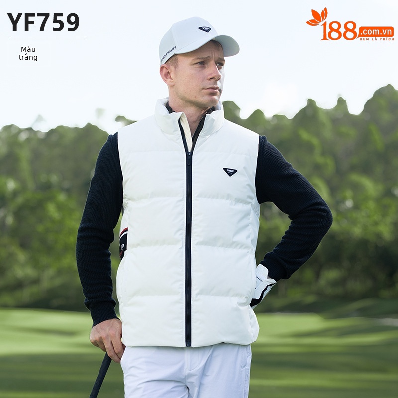 YF759-Vest trắng [Chống gió và giữ ấm/Đổ đầy lông vịt]