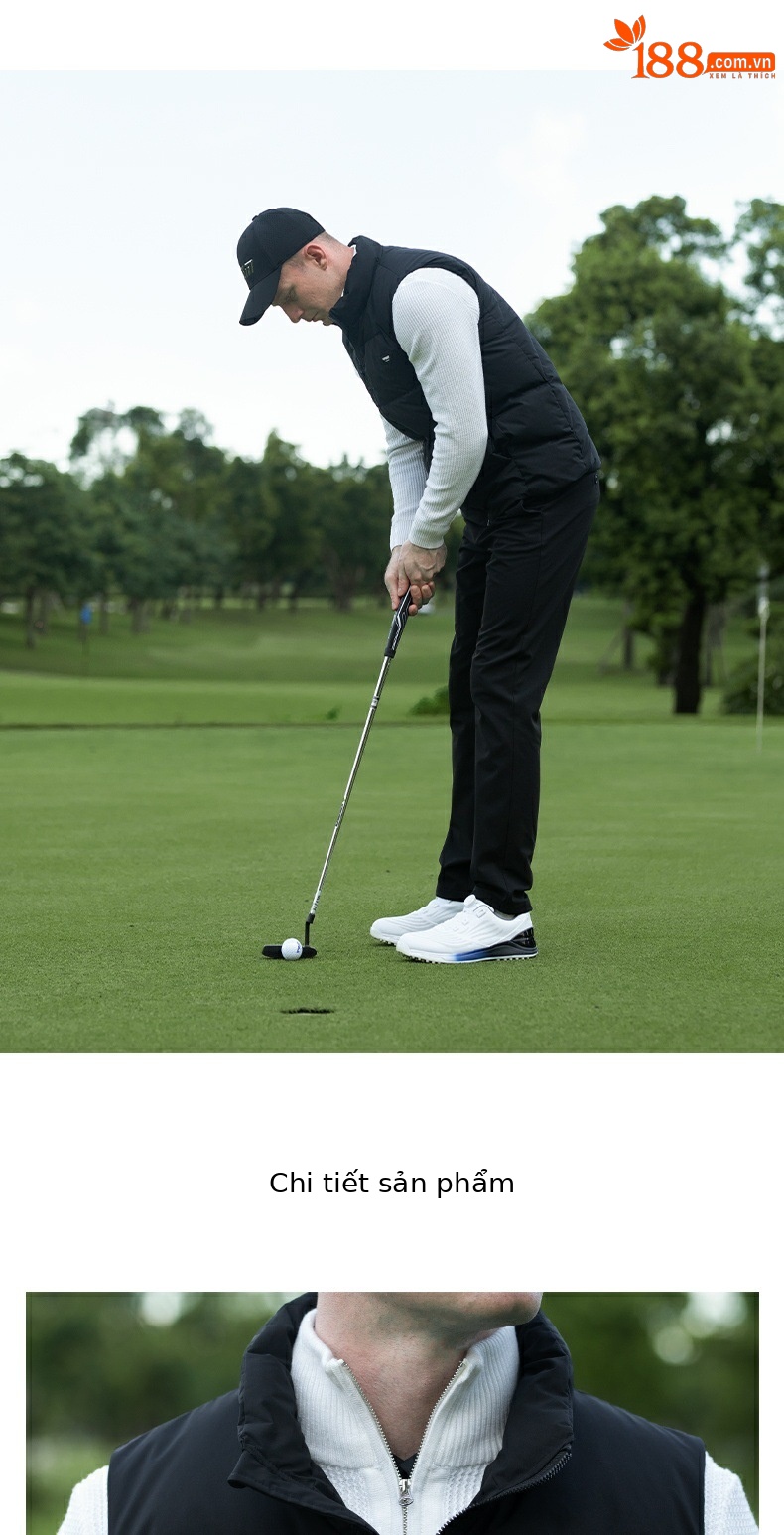 Áo gilê lông vũ PGM chống gió giữ ấm cổ đứng dành cho golf — YF759-Vest đỏ [chống gió và giữ ấm/vịt nhồi], YF759-Áo vest đen [chống gió và ấm áp/vịt lộn], YF759-Vest trắng [Chống gió và giữ ấm/Đổ đầy lông vịt] chi tiết 11