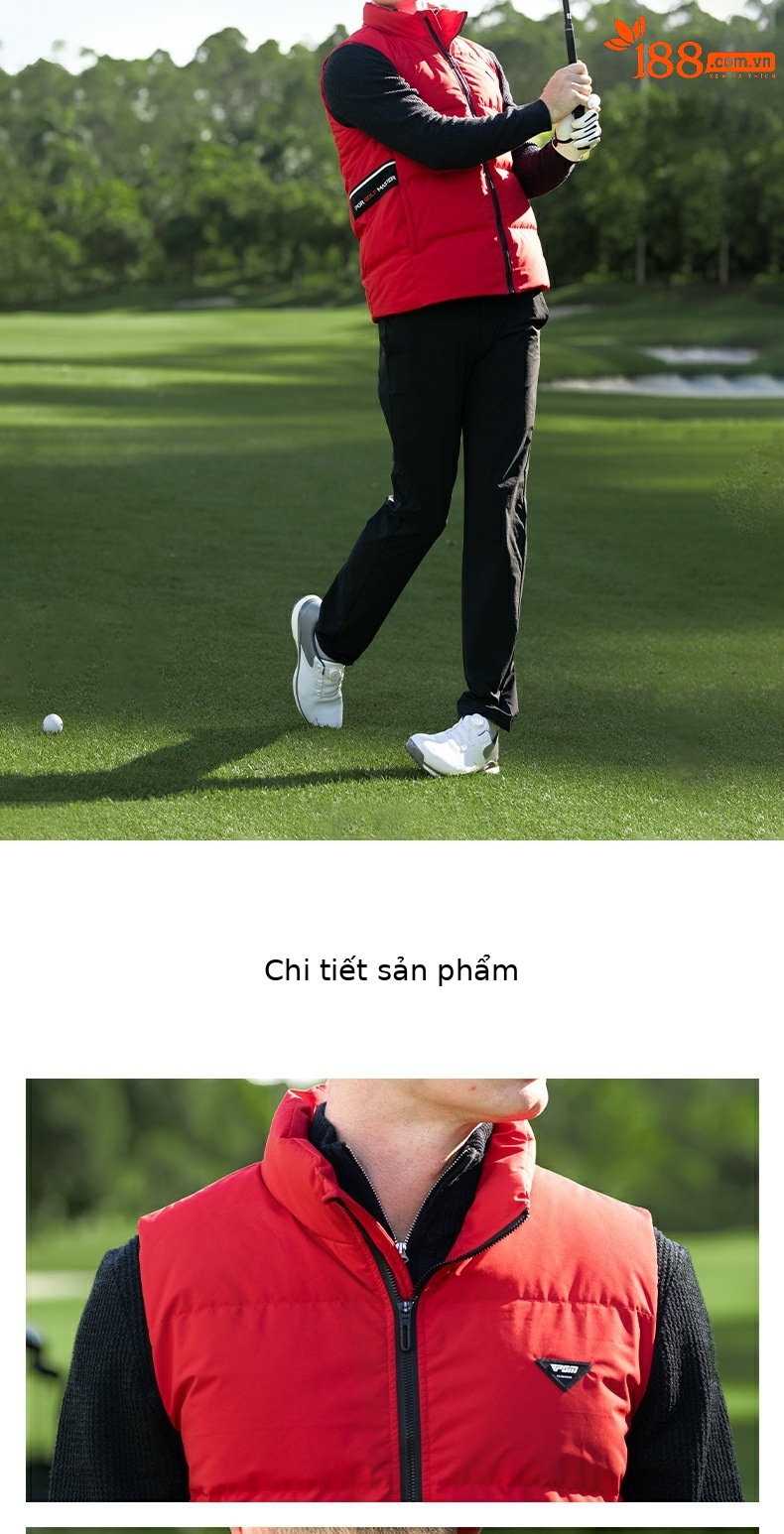 Áo gilê lông vũ PGM chống gió giữ ấm cổ đứng dành cho golf — YF759-Vest đỏ [chống gió và giữ ấm/vịt nhồi], YF759-Áo vest đen [chống gió và ấm áp/vịt lộn], YF759-Vest trắng [Chống gió và giữ ấm/Đổ đầy lông vịt] chi tiết 15
