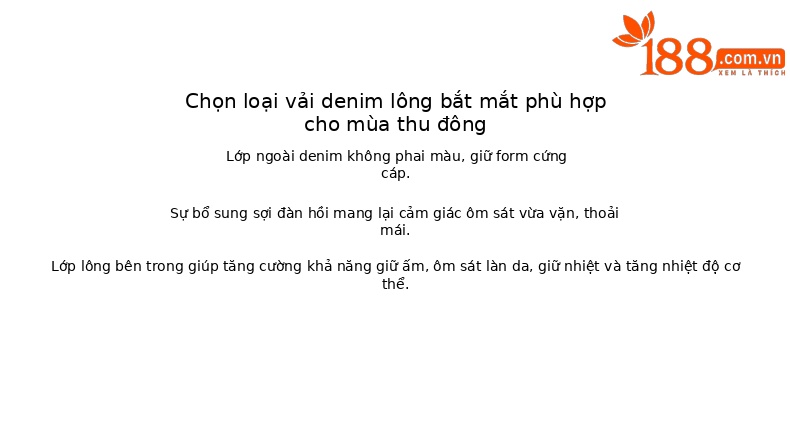 Quần jean ống loe nữ cạp cao lót lông ấm — Màu xanh denim chi tiết 2