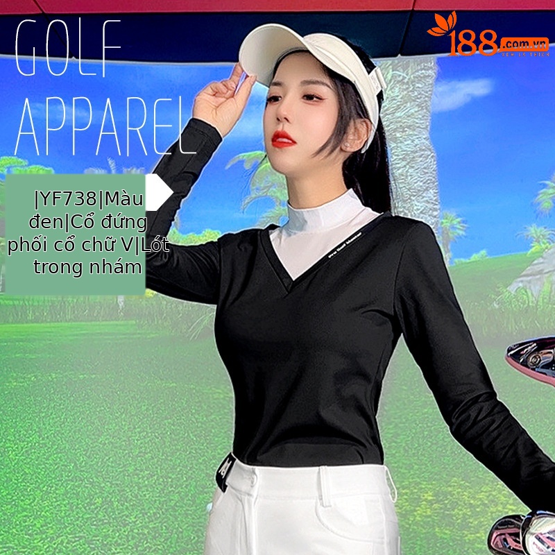 YF738 [Áo lót lông chải/ôm dáng gầy] màu đen