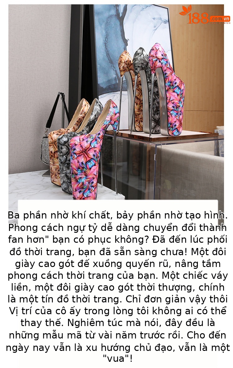 Giày cao gót nữ mũi nhọn gót kim loại 30 cm cỡ lớn — Màu đen da bóng chi tiết 2