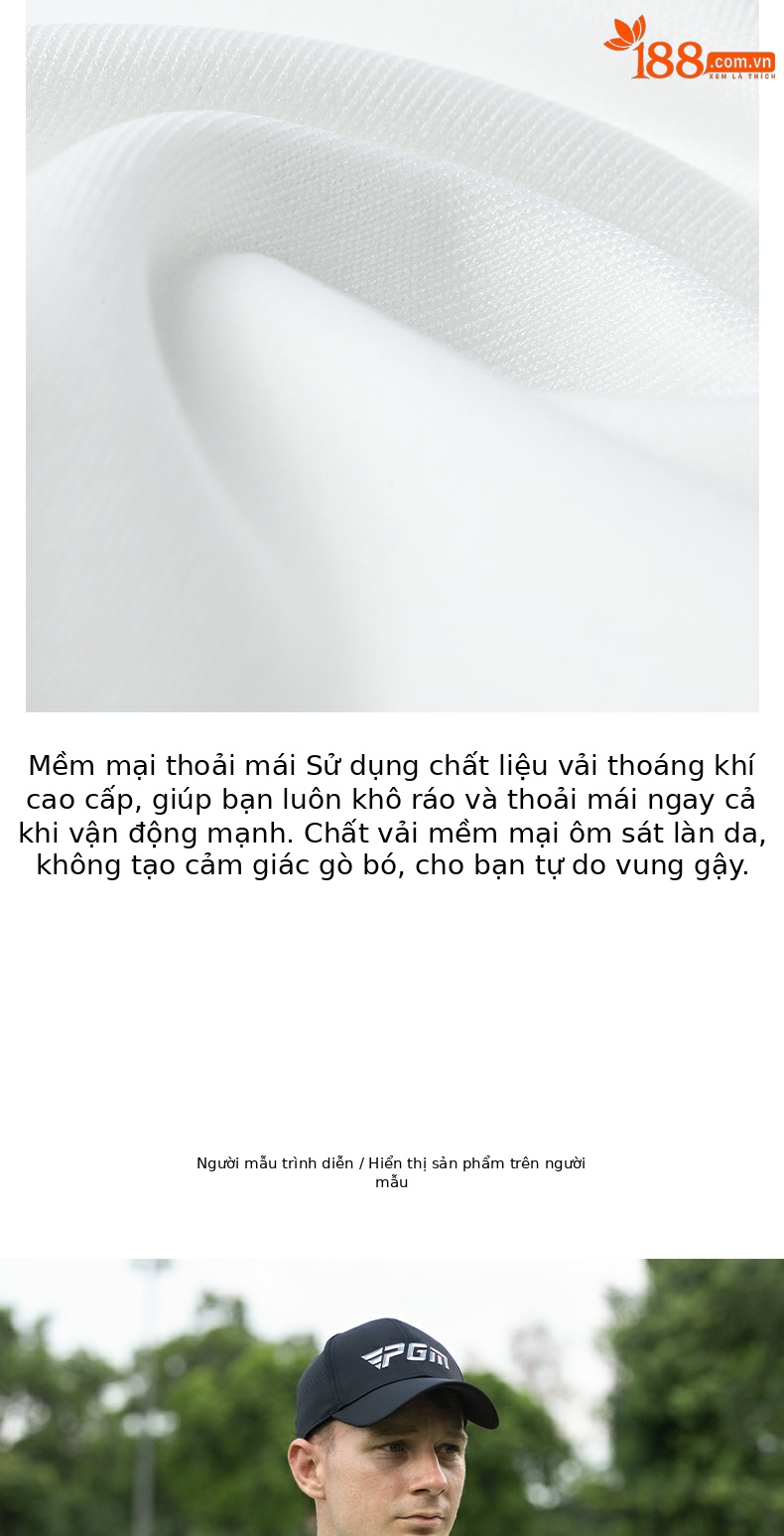 Áo thun golf nam dài tay cổ bẻ PGM thoáng khí mềm mại — YF745-Áo đen [mềm mại và thoải mái/thiết kế phối màu], YF745-Áo trắng [mềm mại và thoải mái/thiết kế phối màu], YF745-Áo màu xanh nhạt [mềm mại và thoải mái/thiết kế phối màu] chi tiết 4