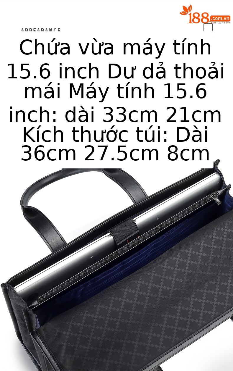 Túi xách nam công sở Emperor Paul cao cấp đựng laptop dung lượng lớn chi tiết 4