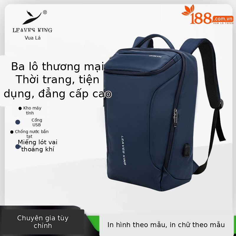 Ba lô laptop nam chống thấm nước có cổng USB chống trộm