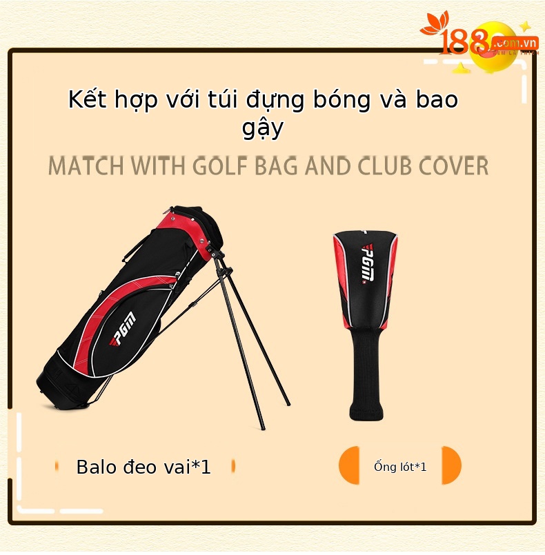 Bộ gậy golf trẻ em PGM AXIAL 5 gậy kèm túi đựng, phù hợp chiều cao 95–155 cm — Gói 5 giá đỡ JRTG015(95-115cm) màu đen và đỏ, Gói 5 giá đỡ JRTG015(115-135cm) màu đen và đỏ, Gói 5 giá đỡ JRTG015(135-155cm) màu đỏ đen, Gói 5 giá đỡ JRTG015(95-115cm) màu đỏ hồng chi tiết 3