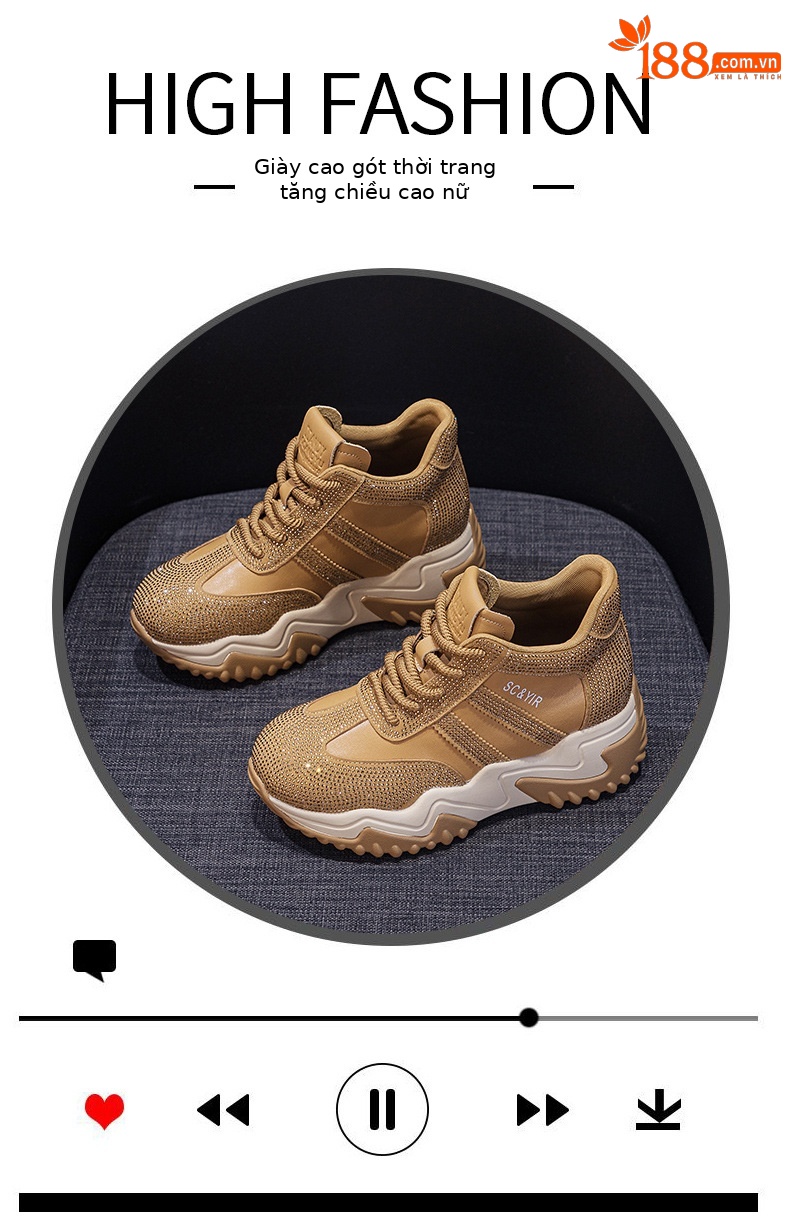 Giày sneaker nữ chunky đế dày phong cách hot girl, cổ điển năng động mùa đông 2025 — M2669 màu vàng một lớp lót trong, M2669 một lớp màu đen, M2669 màu đỏ một lớp bên trong, M2669 màu xám một lớp bên trong chi tiết 5