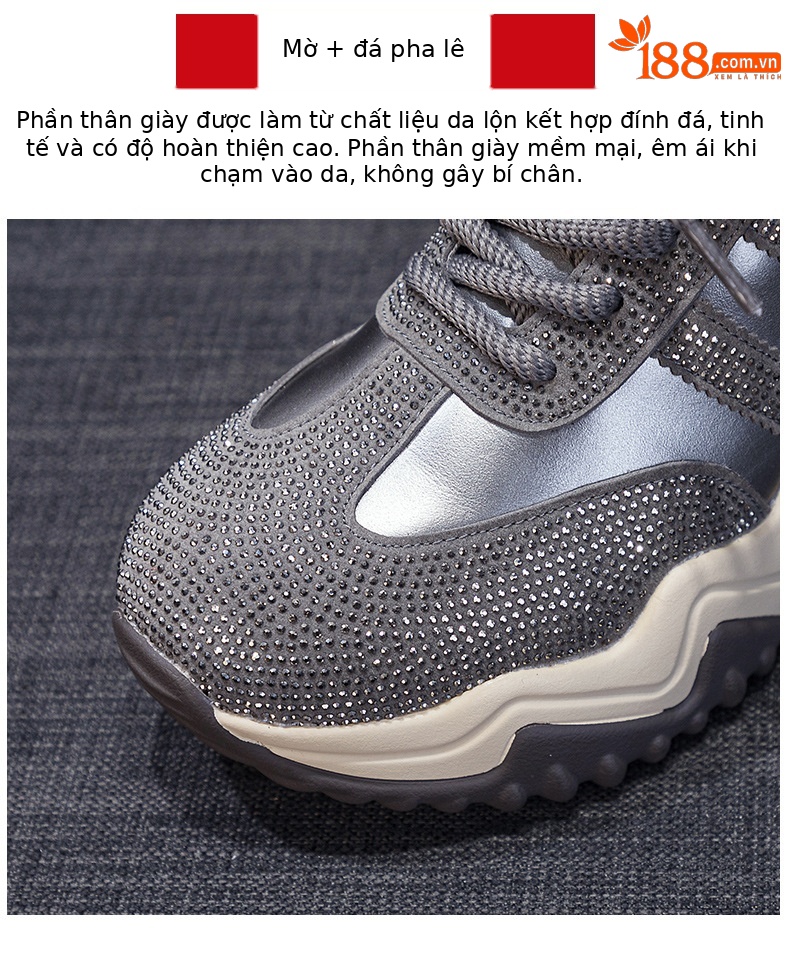 Giày sneaker nữ chunky đế dày phong cách hot girl, cổ điển năng động mùa đông 2025 — M2669 màu vàng một lớp lót trong, M2669 một lớp màu đen, M2669 màu đỏ một lớp bên trong, M2669 màu xám một lớp bên trong chi tiết 7