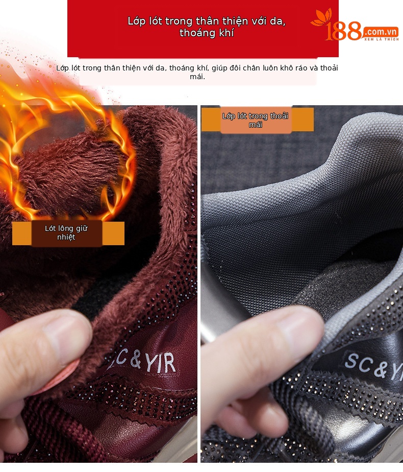 Giày sneaker nữ chunky đế dày phong cách hot girl, cổ điển năng động mùa đông 2025 — M2669 màu vàng một lớp lót trong, M2669 một lớp màu đen, M2669 màu đỏ một lớp bên trong, M2669 màu xám một lớp bên trong chi tiết 8