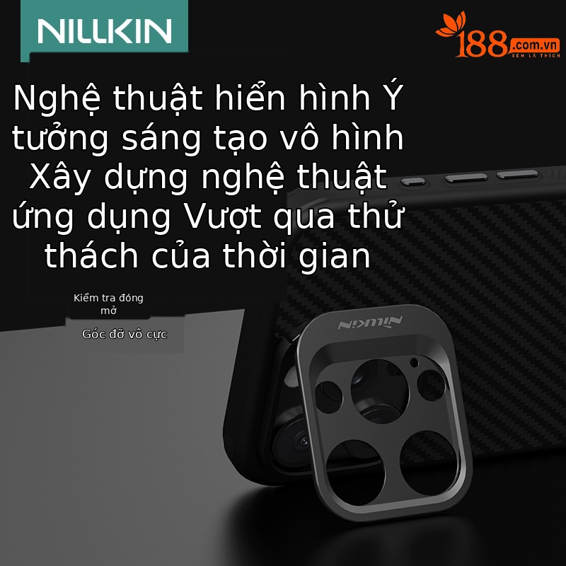 Ốp lưng NILLKIN sợi aramid cho iPhone 16 Pro Max, nam châm giữ ống kính, bảo vệ Kevlar — Sợi Aramid Fiber [Kevlar-Fine Hole] Đen, Sợi Aramid siêu mịn [Bao phủ Kevlar] Màu đen, Apple iPhone16 Pro, Apple iPhone 16 Pro MAX