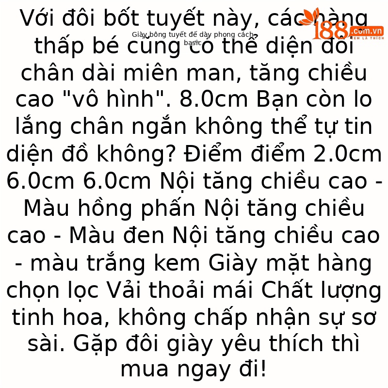 Giày boot nữ cổ cao lót nhung giữ ấm chống thấm nước đế dày — Màu đen