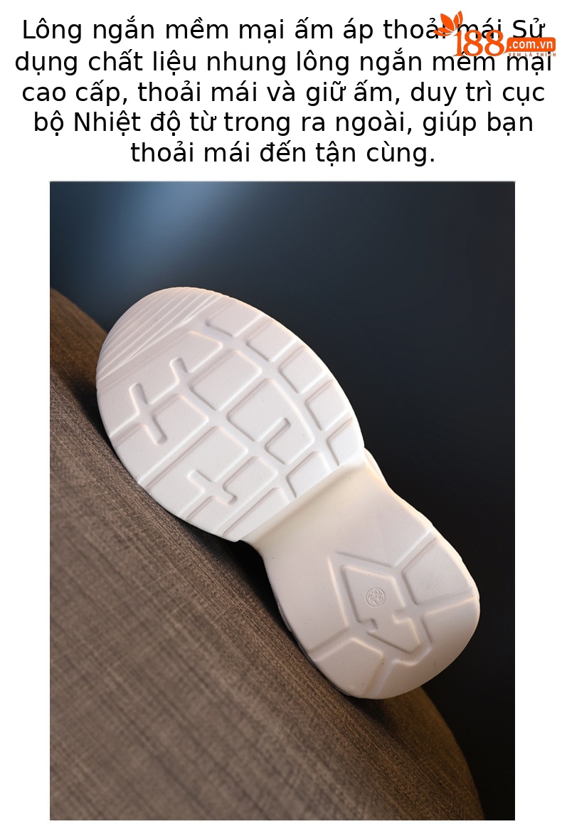 Giày boot nữ cổ cao lót nhung giữ ấm chống thấm nước đế dày — Màu đen chi tiết 9