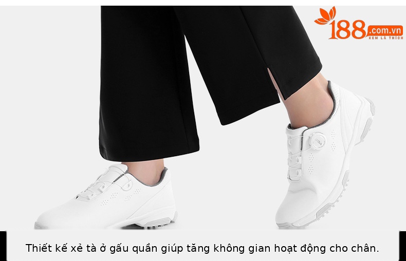 Quần dài golf nữ PGM co giãn tôn dáng xẻ tà — Quần dài màu xanh hải quân KUZ196, KUZ196 quần trắng, KUZ196 quần đen, Quần kaki KUZ196 chi tiết 10