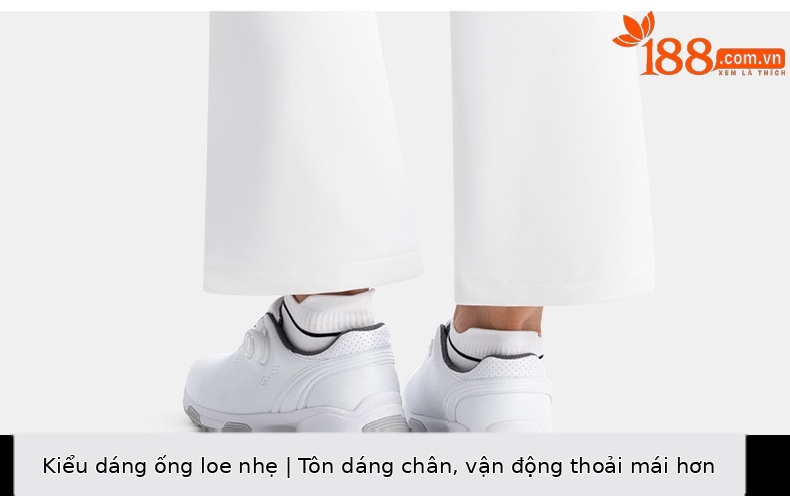 Quần golf nữ PGM hai lớp cạp cao ống loe giữ ấm tôn dáng — KUZ190-Quần ống loe màu đen, KUZ190-Kaki Sừng, KUZ190-Quần ống loe màu xanh hải quân, KUZ190-Quần ống loe màu trắng chi tiết 8