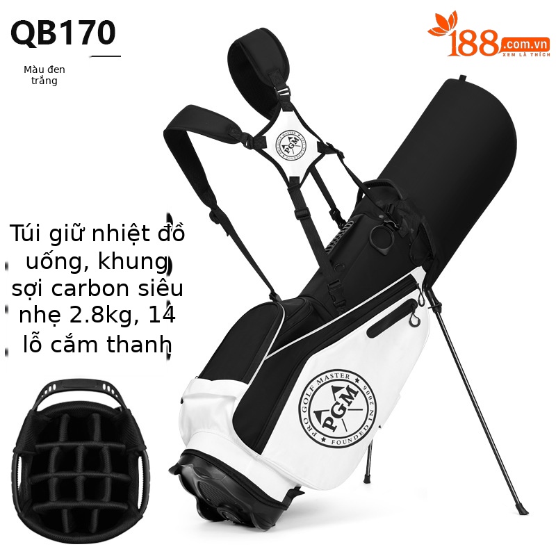 QB170-Đen và trắng [14 lỗ thanh lưới/siêu nhẹ 2,8 kg/giá đỡ bằng sợi carbon/túi nhiệt độ không đổi đồ uống]