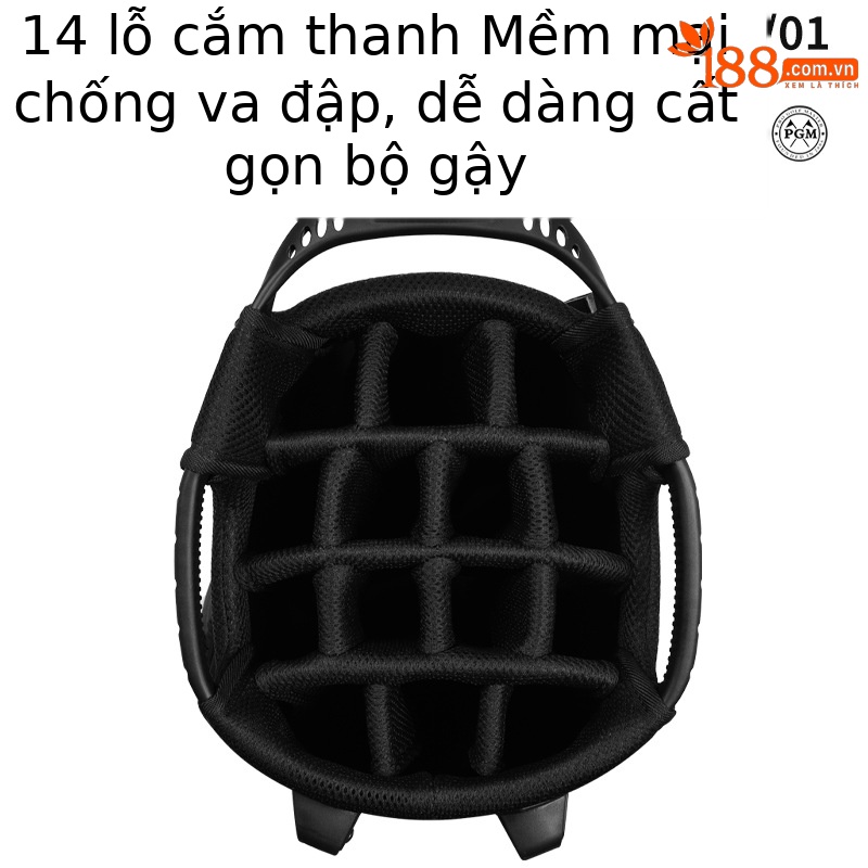 Túi đựng gậy golf PGM có giá đỡ 14 ngăn, nhẹ 2,8 kg, chất liệu chống nước — QB170-Tất cả màu đen [14 lỗ thanh lưới/siêu nhẹ 2,8 kg/giá đỡ bằng sợi carbon/túi nhiệt độ không đổi đồ uống], QB170-Đen và trắng [14 lỗ thanh lưới/siêu nhẹ 2,8 kg/giá đỡ bằng sợi carbon/túi nhiệt độ không đổi đồ uống]