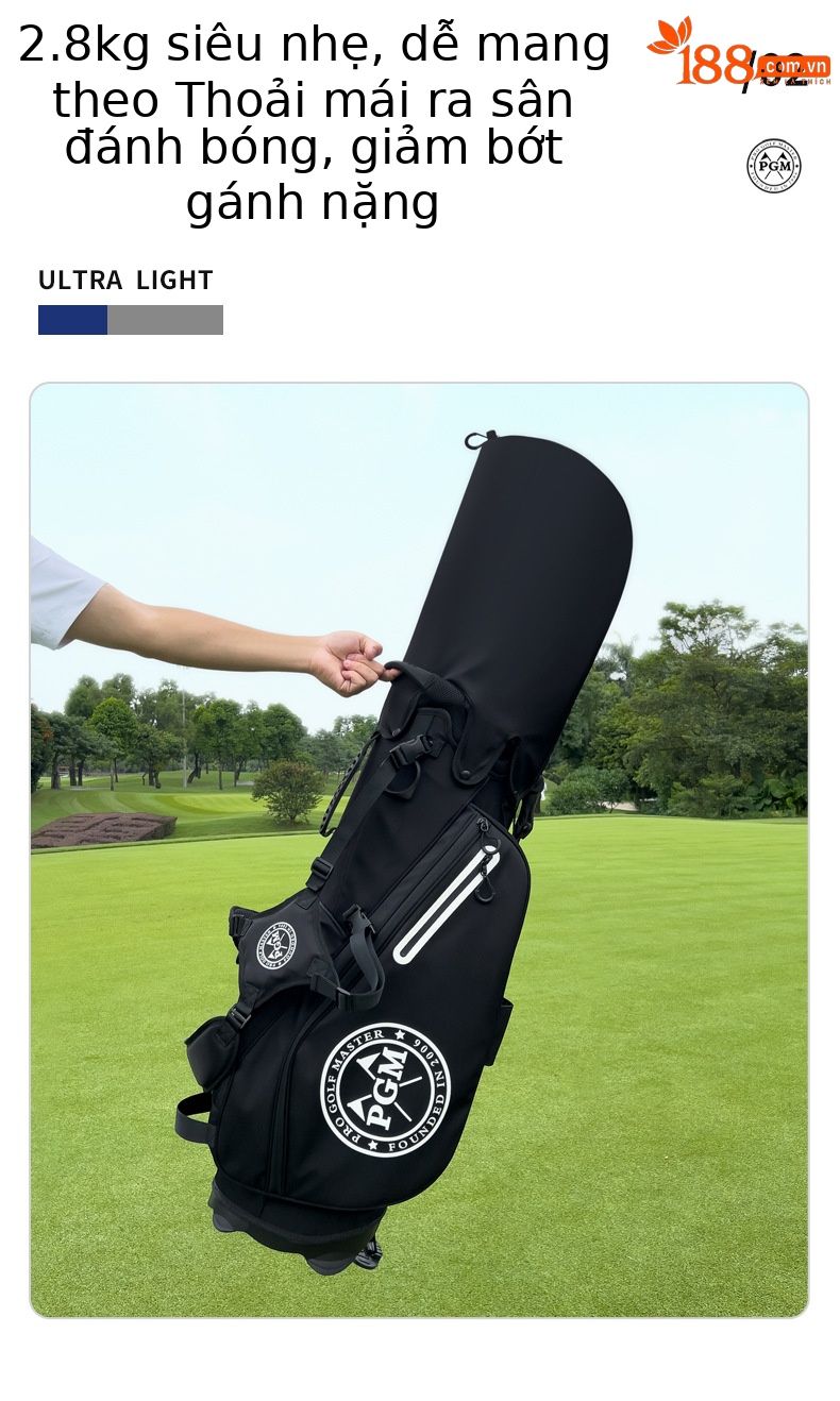 Túi đựng gậy golf PGM có giá đỡ 14 ngăn, nhẹ 2,8 kg, chất liệu chống nước — QB170-Tất cả màu đen [14 lỗ thanh lưới/siêu nhẹ 2,8 kg/giá đỡ bằng sợi carbon/túi nhiệt độ không đổi đồ uống], QB170-Đen và trắng [14 lỗ thanh lưới/siêu nhẹ 2,8 kg/giá đỡ bằng sợi carbon/túi nhiệt độ không đổi đồ uống] chi tiết 6