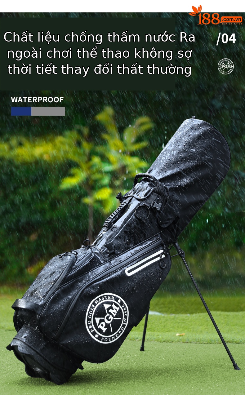 Túi đựng gậy golf PGM có giá đỡ 14 ngăn, nhẹ 2,8 kg, chất liệu chống nước — QB170-Tất cả màu đen [14 lỗ thanh lưới/siêu nhẹ 2,8 kg/giá đỡ bằng sợi carbon/túi nhiệt độ không đổi đồ uống], QB170-Đen và trắng [14 lỗ thanh lưới/siêu nhẹ 2,8 kg/giá đỡ bằng sợi carbon/túi nhiệt độ không đổi đồ uống] chi tiết 7