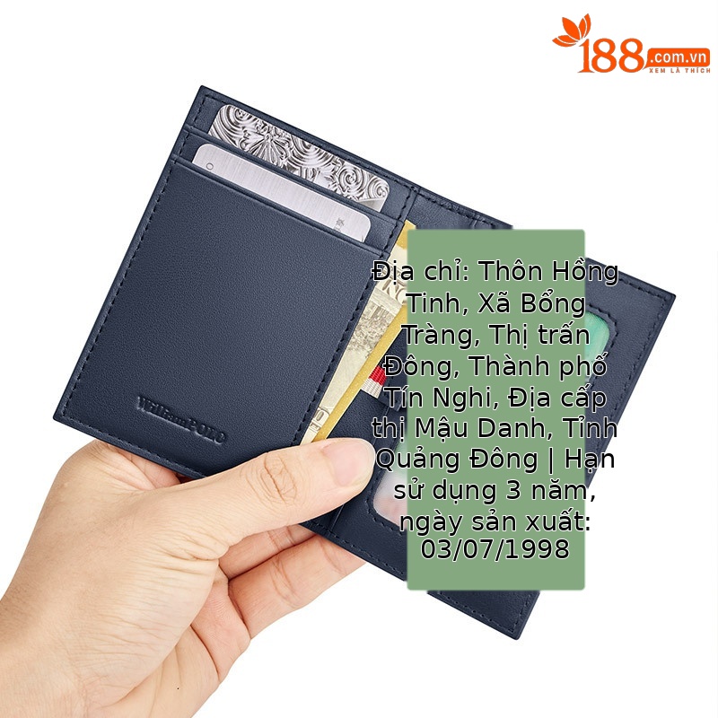Ví card holder nam siêu mỏng Emperor Paul đựng danh thiếp thẻ tín dụng