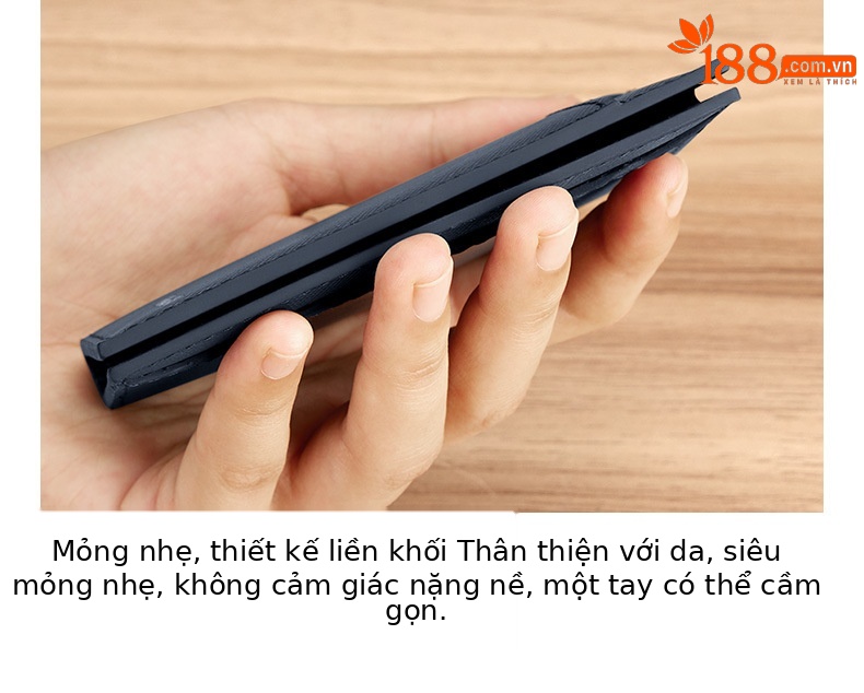 Ví card holder nam siêu mỏng Emperor Paul đựng danh thiếp thẻ tín dụng chi tiết 19