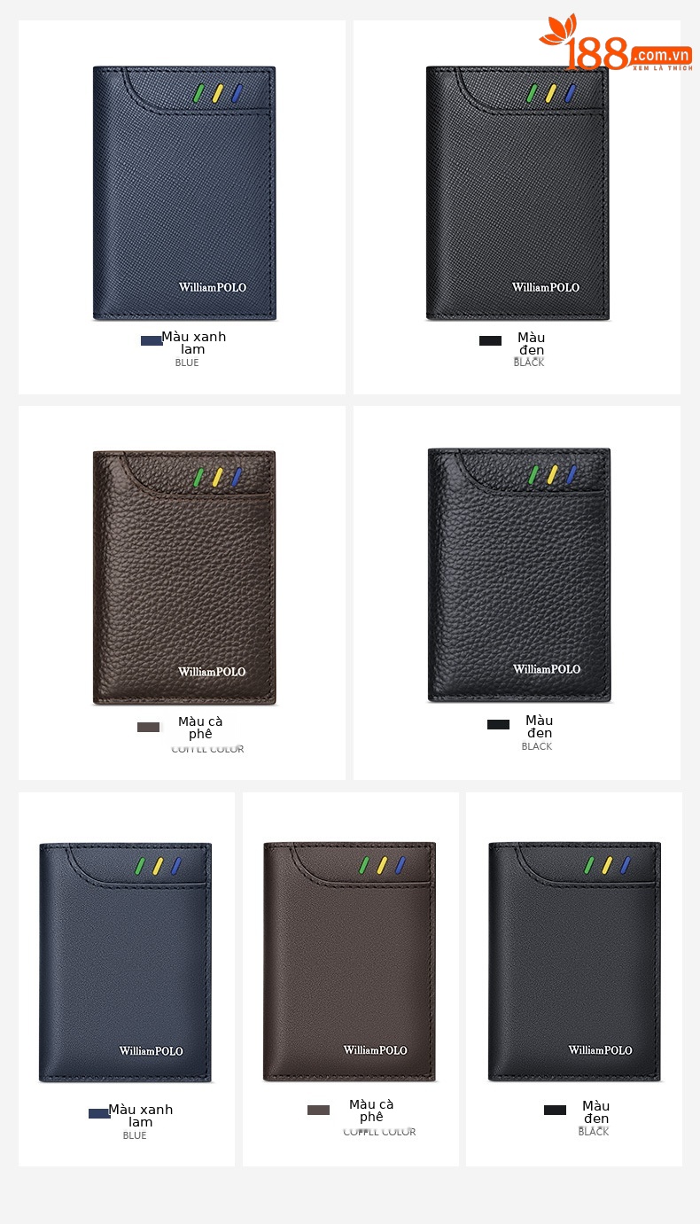 Ví card holder nam siêu mỏng Emperor Paul đựng danh thiếp thẻ tín dụng chi tiết 10