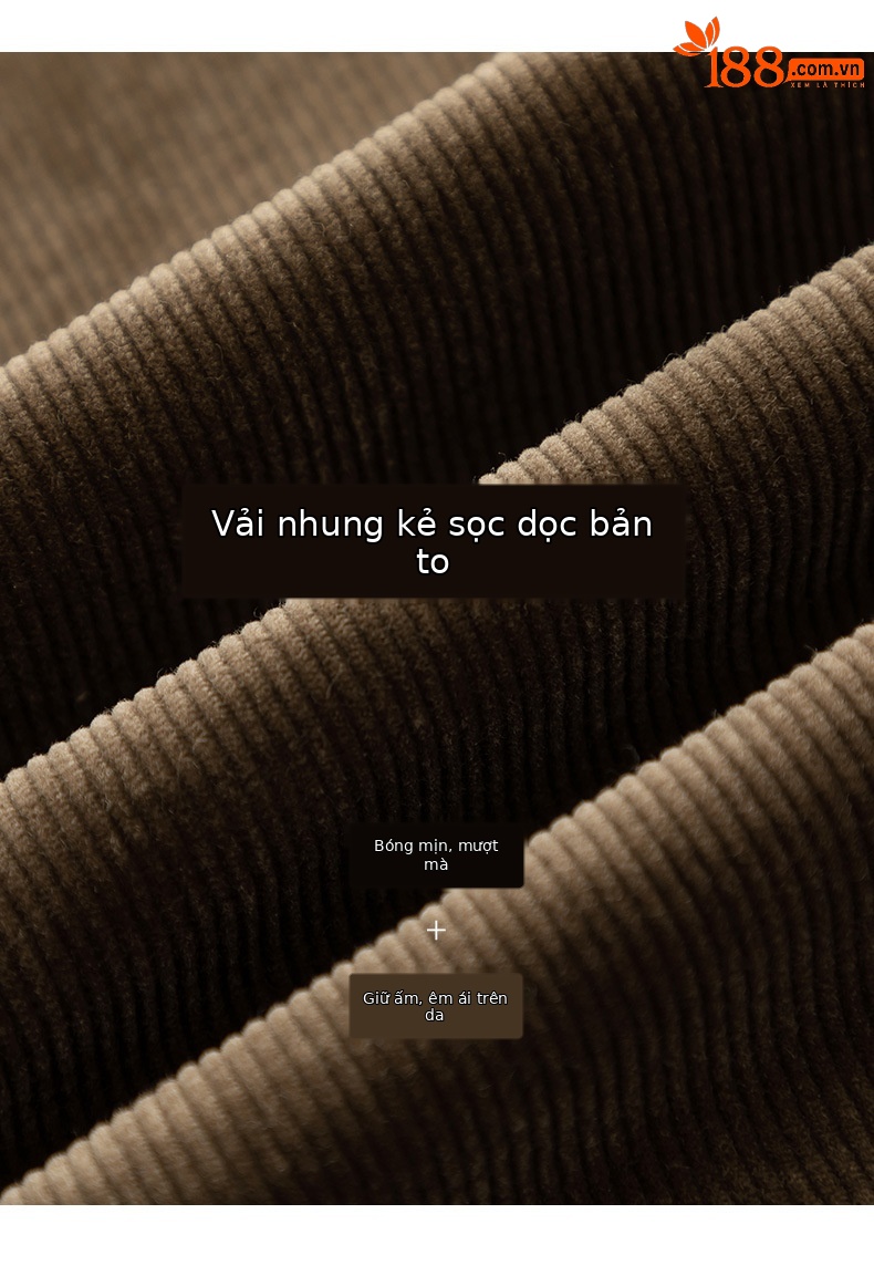 Quần ống rộng nữ cao eo chất liệu nhung tăm dày dáng dài chấm đất — màu xám chi tiết 2