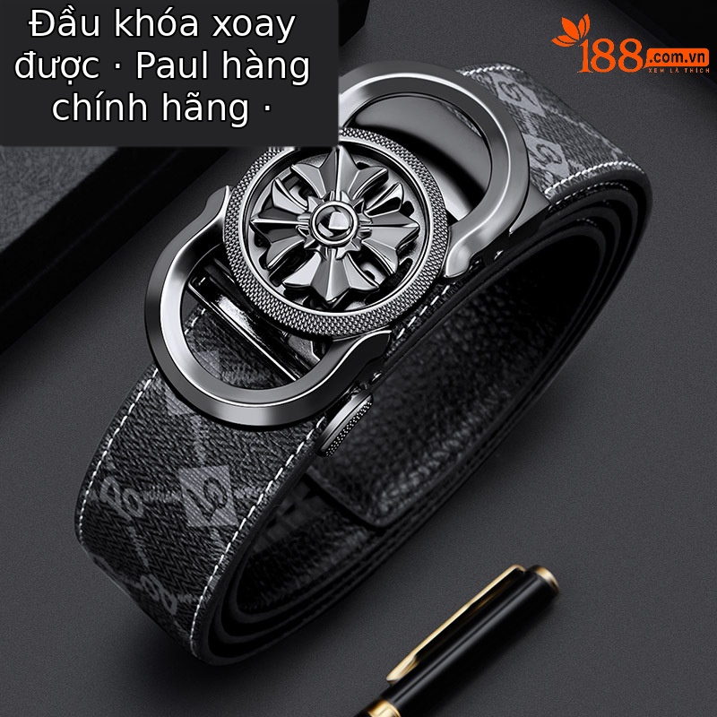 Thắt lưng nam tự động cao cấp Emperor Paul phong cách Hàn Quốc — 120cm, 130cm, 110cm, 125cm