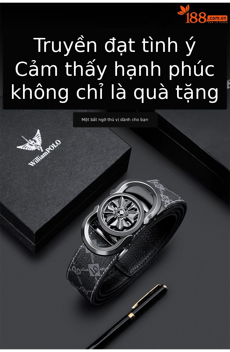 Thắt lưng nam tự động cao cấp Emperor Paul phong cách Hàn Quốc — 120cm, 130cm, 110cm, 125cm chi tiết 4