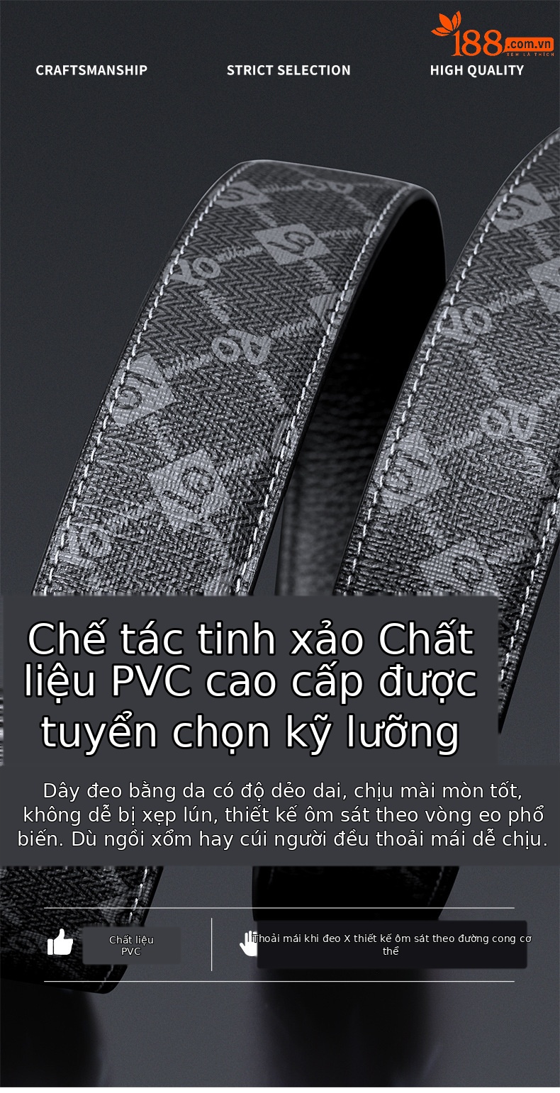 Thắt lưng nam tự động cao cấp Emperor Paul phong cách Hàn Quốc — 120cm, 130cm, 110cm, 125cm chi tiết 5