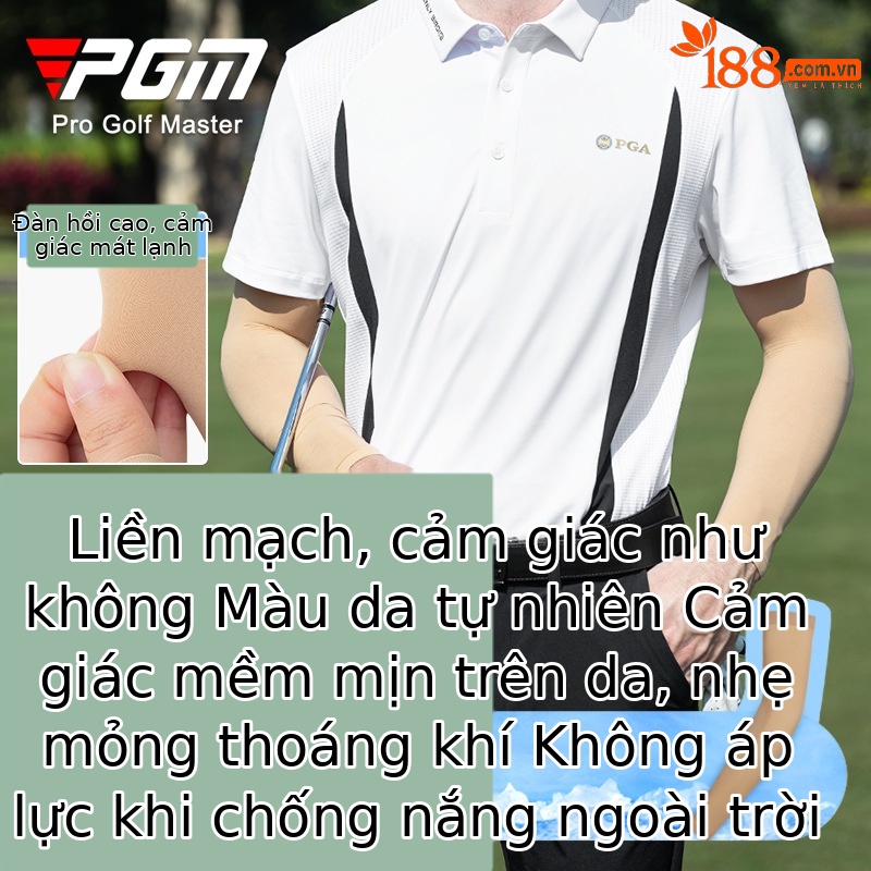 Tay áo chống nắng PGM dài 39 cm chất liệu lụa lạnh thoáng khí mùa hè — XT007-màu da [UPF50+/cảm giác trần liền mạch/màu da tự nhiên]