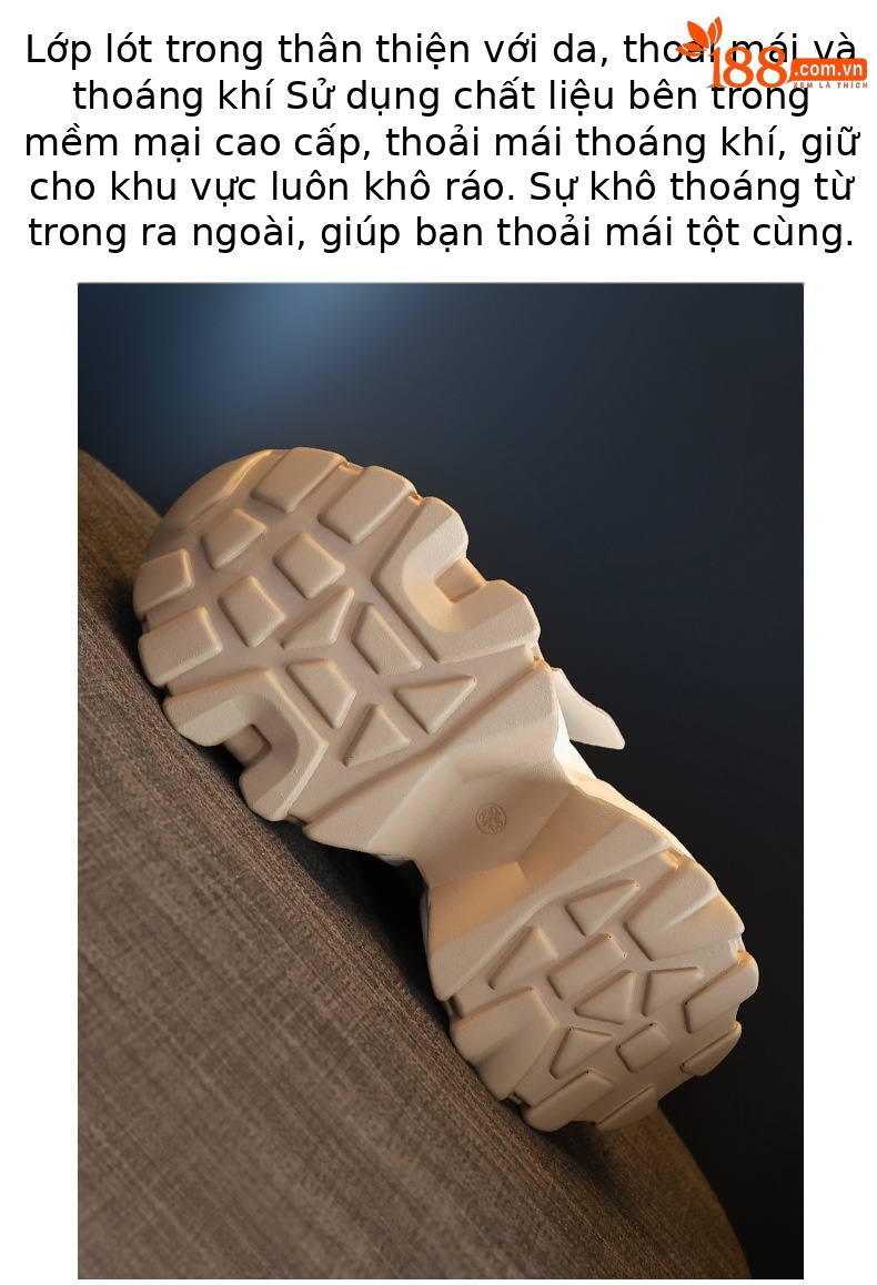 Giày sneaker chunky nữ đế dày độn cao thời trang — Màu đen chi tiết 9