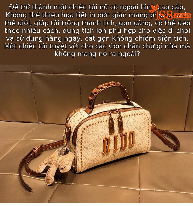 Túi xách tay nữ da cứng dáng vuông nhỏ, đeo vai đeo chéo đa năng — Trắng be chi tiết 1