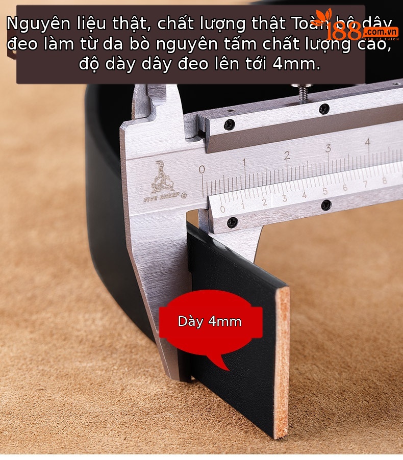 Thắt lưng da bò cao cấp nam khóa kim – phong cách công sở đơn giản — 120cm, 130cm, 110cm, 125cm chi tiết 7
