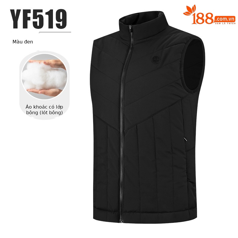 Áo ghi lê golf PGM nam chần bông giữ ấm mùa thu đông — YF519-Áo khoác bông đen [chần bông], YF519-Áo khoác cotton xám [chần bông], YF517-Áo khoác màu đỏ [90% lông vịt trắng], YF517-Áo khoác đen [90% lông vịt trắng]