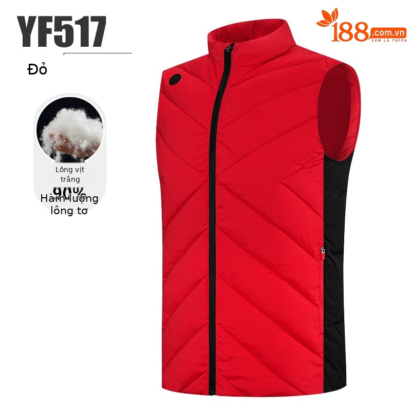 YF517-Áo khoác màu đỏ [90% lông vịt trắng]