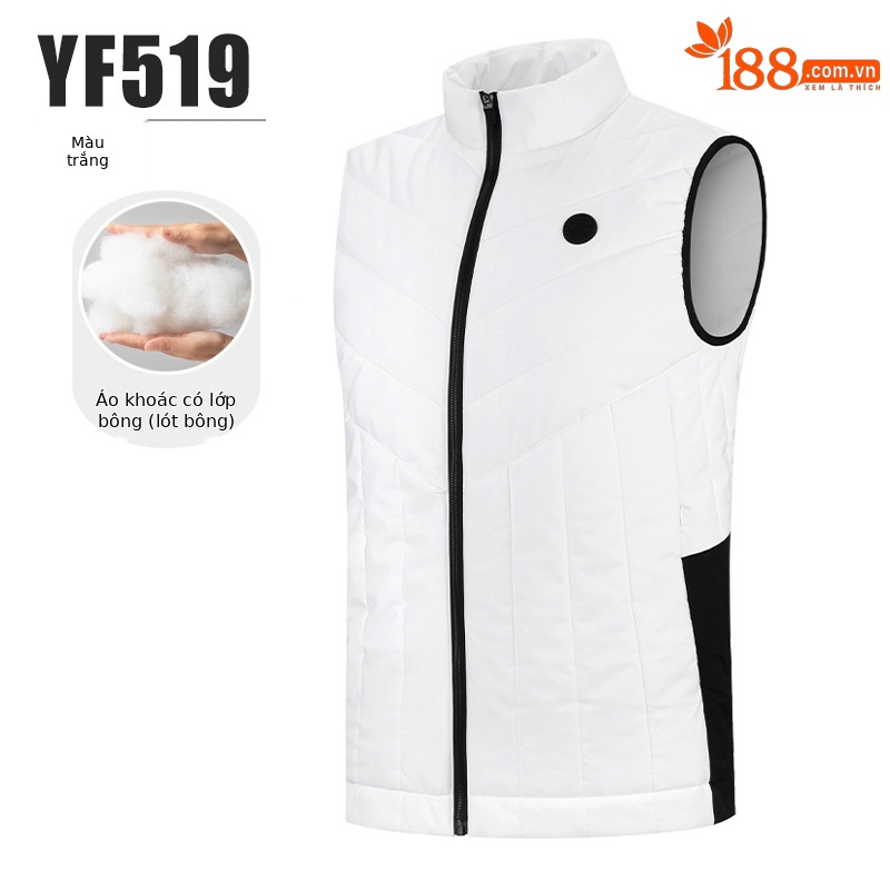 YF519-Áo khoác bông trắng [chần bông]