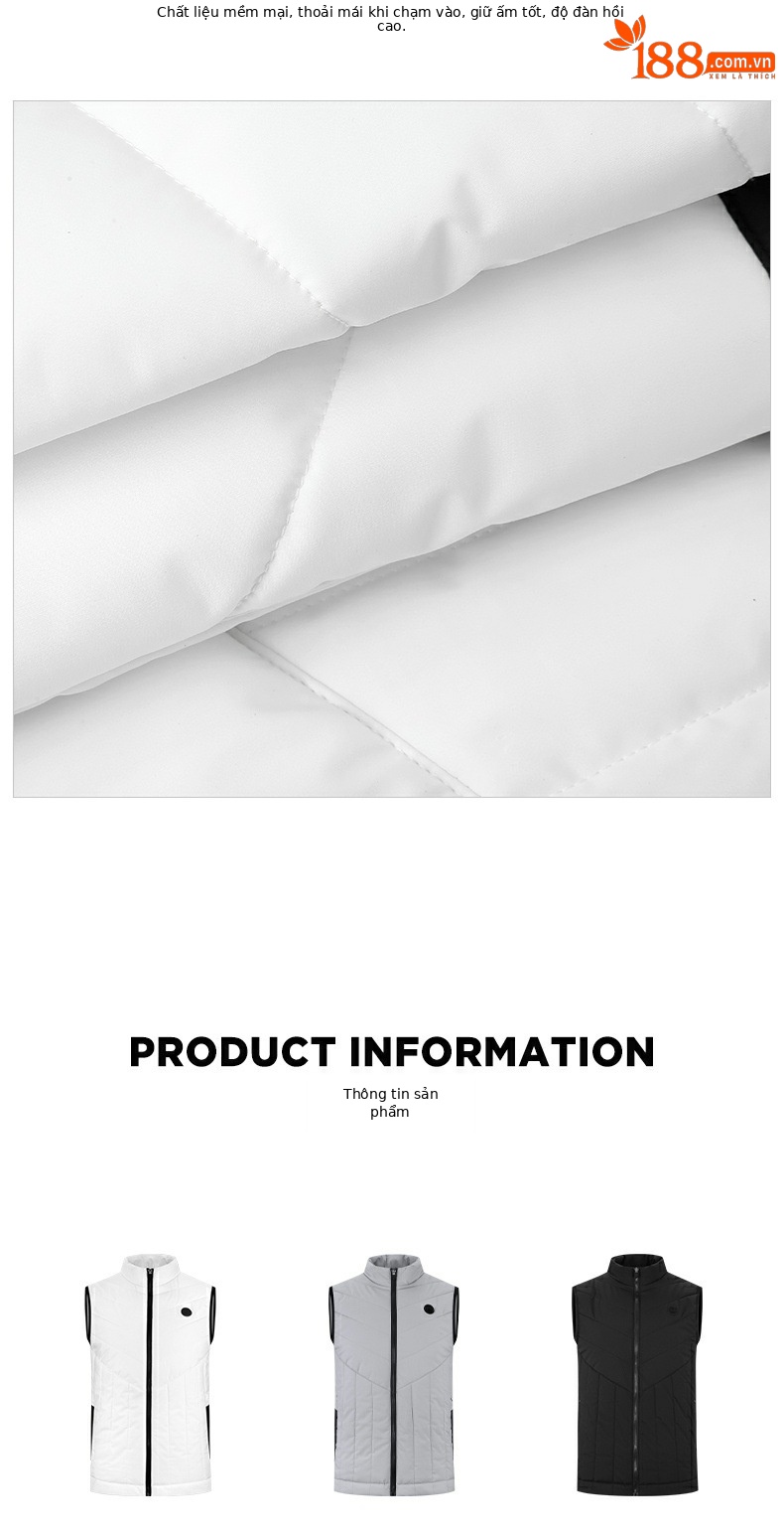 Áo ghi lê golf PGM nam chần bông giữ ấm mùa thu đông — YF519-Áo khoác bông đen [chần bông], YF519-Áo khoác cotton xám [chần bông], YF517-Áo khoác màu đỏ [90% lông vịt trắng], YF517-Áo khoác đen [90% lông vịt trắng] chi tiết 3