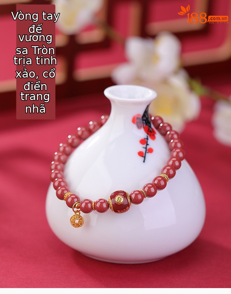 Vòng tay bạc S925 mạ vàng họa tiết hươu bạc phong cách Trung Hoa — Một chiếc chi tiết 1