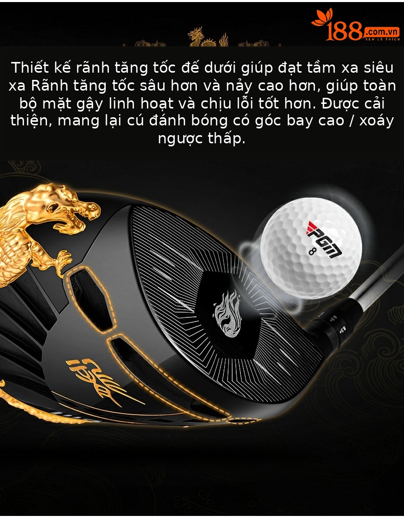 Gậy golf PGM số 1 gỗ hợp kim titan độ phục hồi cao phiên bản giới hạn — MG068 Black Gold #1 Wood-R cấp [độ phục hồi cao/lớp phủ vàng nguyên chất 24k/bề mặt thanh AI có khả năng chịu lỗi cao], MG068 Black Gold # Hạng gỗ số 1-SR [Độ phục hồi cao/Lớp phủ vàng nguyên chất 24k/Bề mặt thanh AI có khả năng chịu lỗi cao], MG068 Black Gold # Số 1 Gỗ-Cấp TS [Độ phục hồi cao/Lớp phủ vàng nguyên chất 24k/Bề mặt thanh AI có khả năng chịu lỗi cao] chi tiết 8