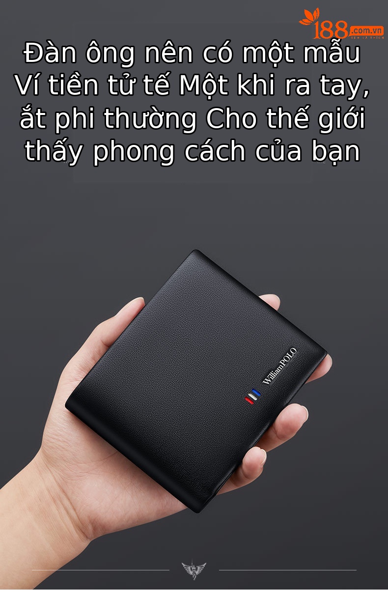 Ví nam ngắn da bò siêu mỏng đa khe thẻ cao cấp chi tiết 2