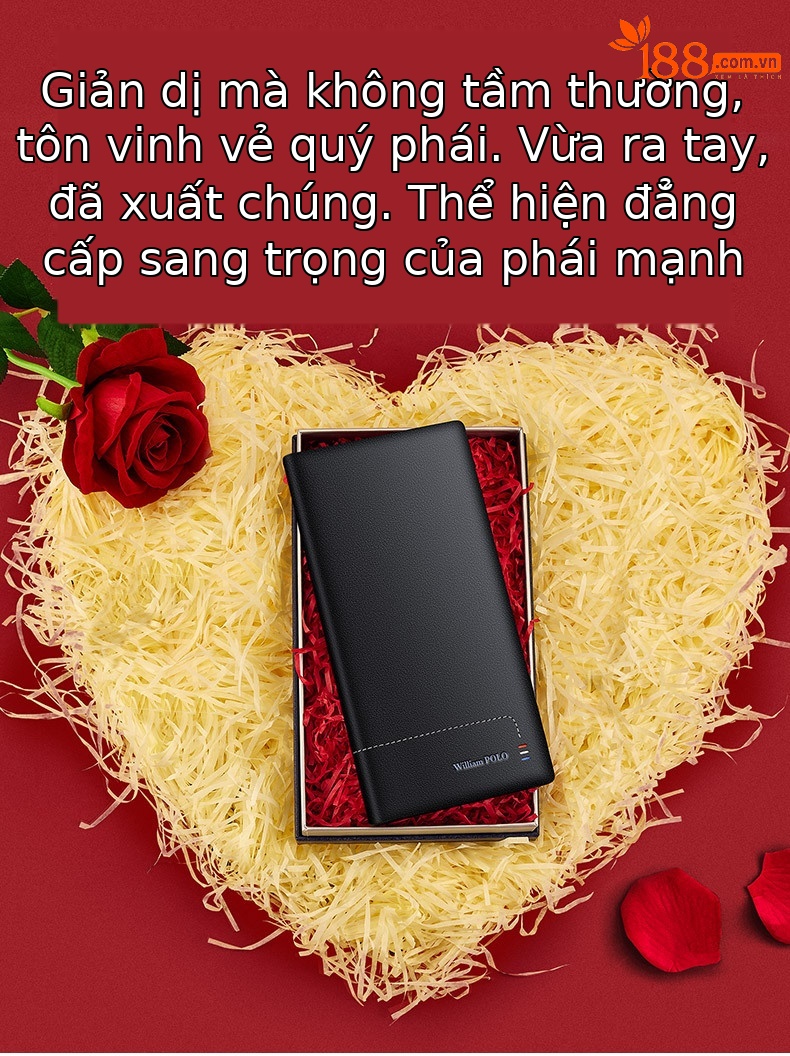 Ví nam da bò ngắn Emperor Paul cao cấp phong cách công sở đa năng chi tiết 4