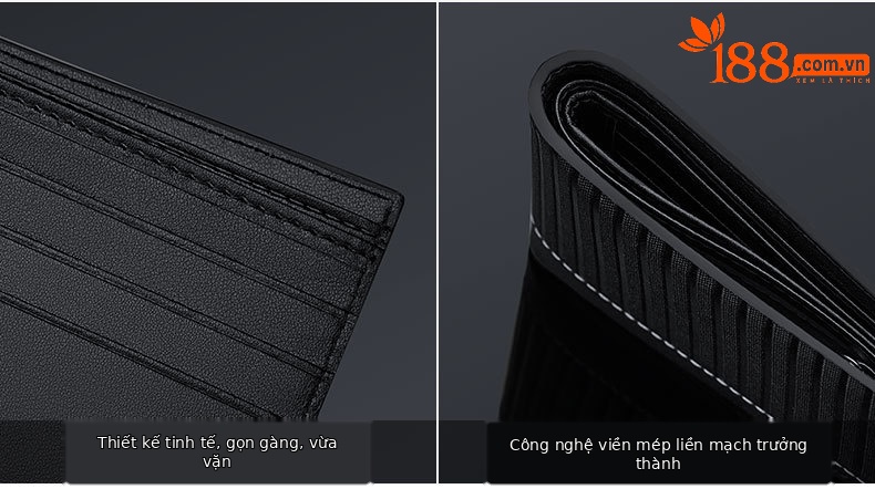 Ví da bò nam gập mini cao cấp Hoàng Đế Paul chi tiết 9