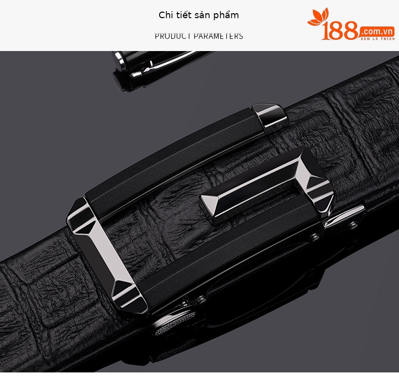 Thắt lưng nam da bò cao cấp Emperor Paul họa tiết cá sấu công sở thời trang — 120cm, 130cm, 110cm, 125cm chi tiết 15